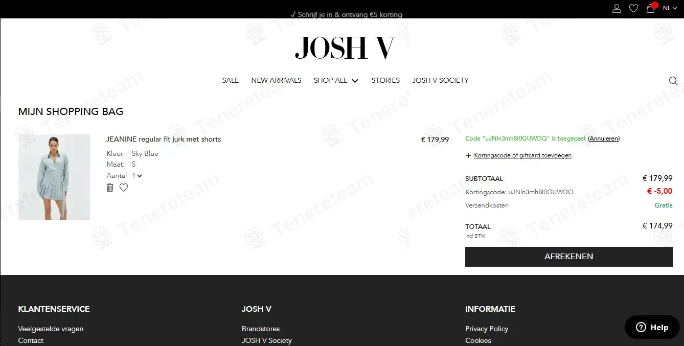 Josh V coupon code: €5 off with uJNln3mh8I0GUWDQ. Tested and valid as 1 year ago.