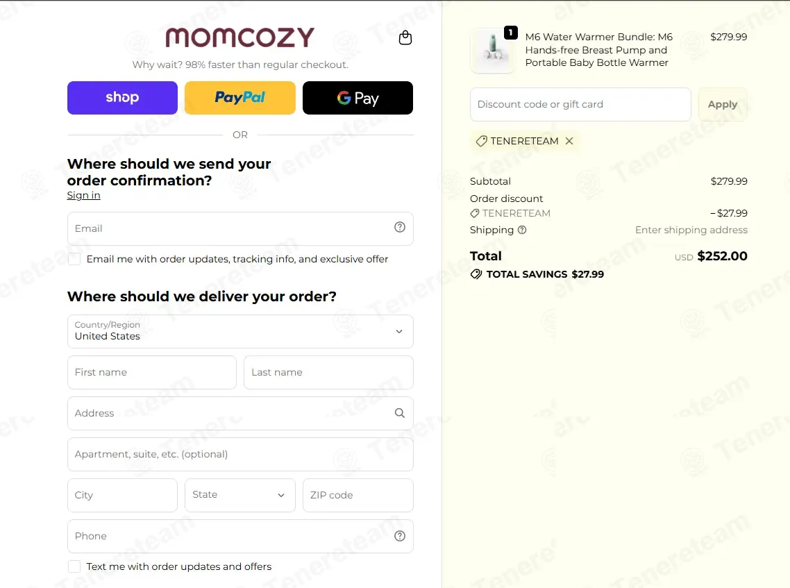 Momcozy coupon code: 10% off with TENERETEAM. Tested and valid as 5 days ago.