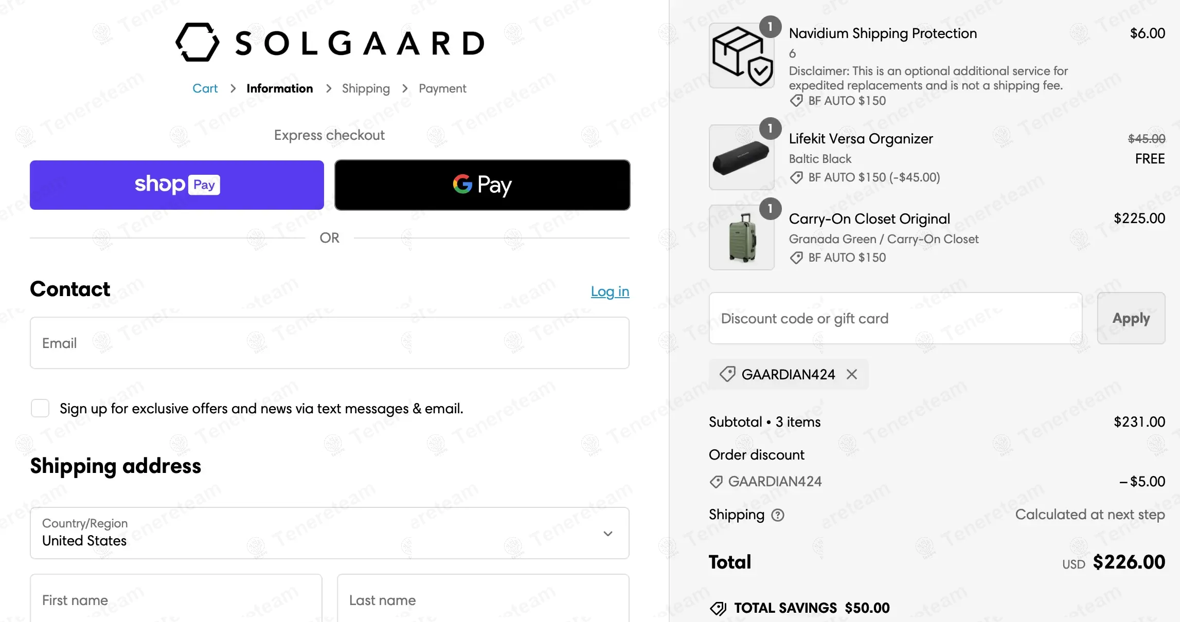 Solgaard.co coupon code: $5 off with GAARDIAN424. Tested and valid as 1 year ago.