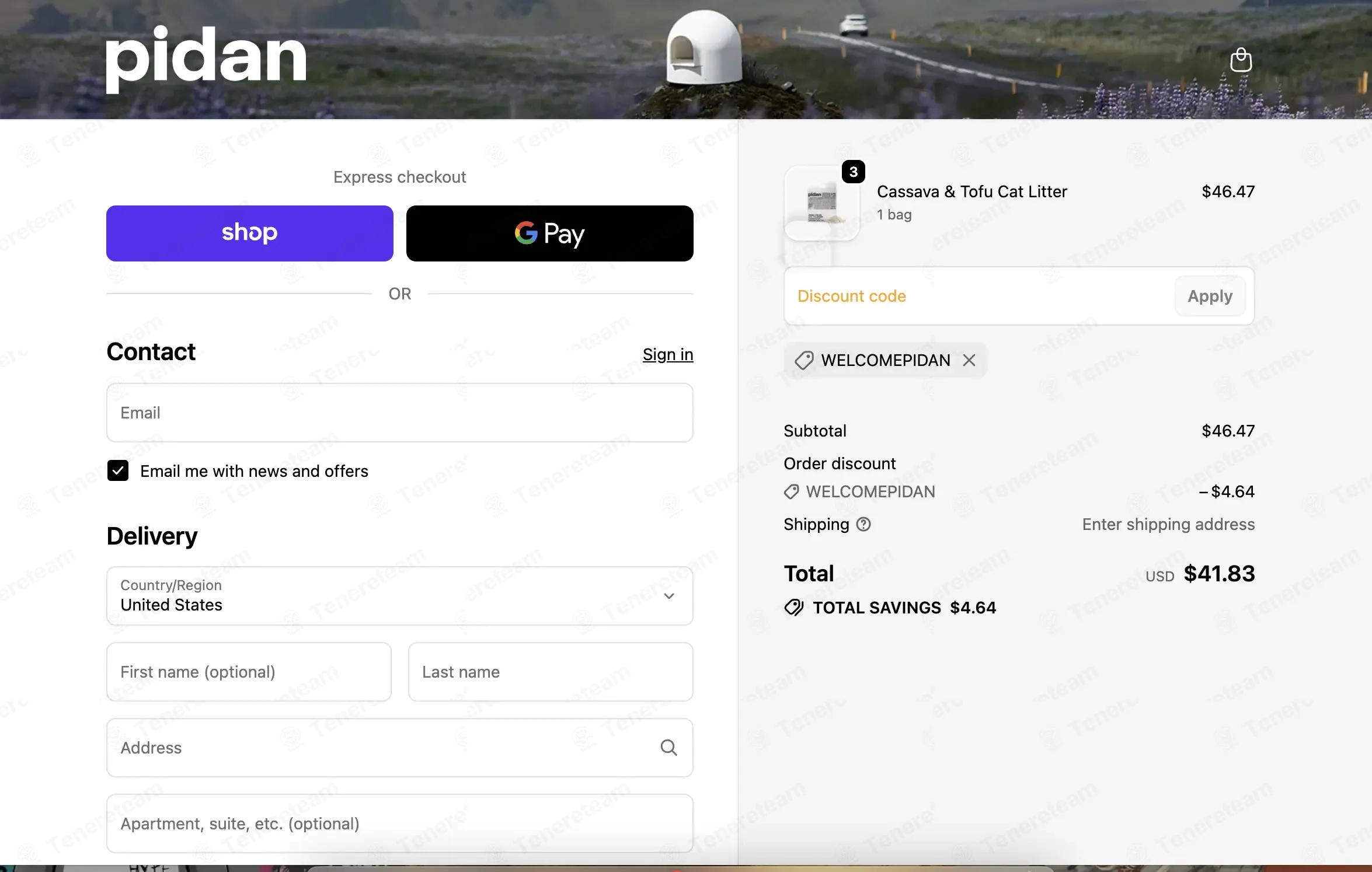Pidan coupon code: 10% off with WELCOMEPIDAN. Tested and valid as 1 month ago.