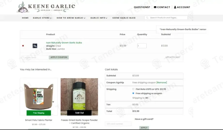 Keene Garlic coupon code: Sale off with KGSHIP. Tested and valid as 8 months ago.