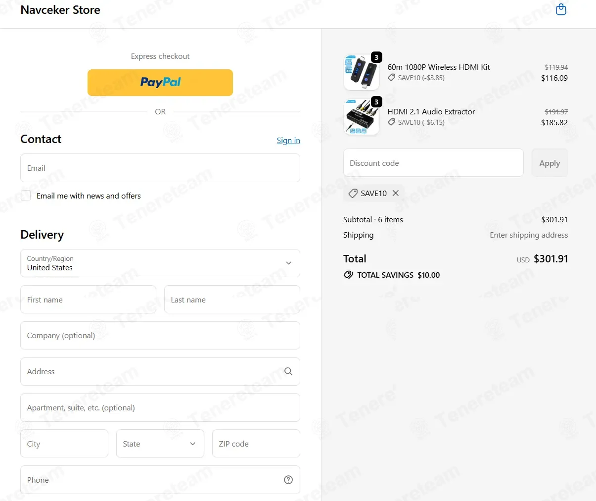 Navceker coupon code: $10 off with SAVE10. Tested and valid as 1 month ago.