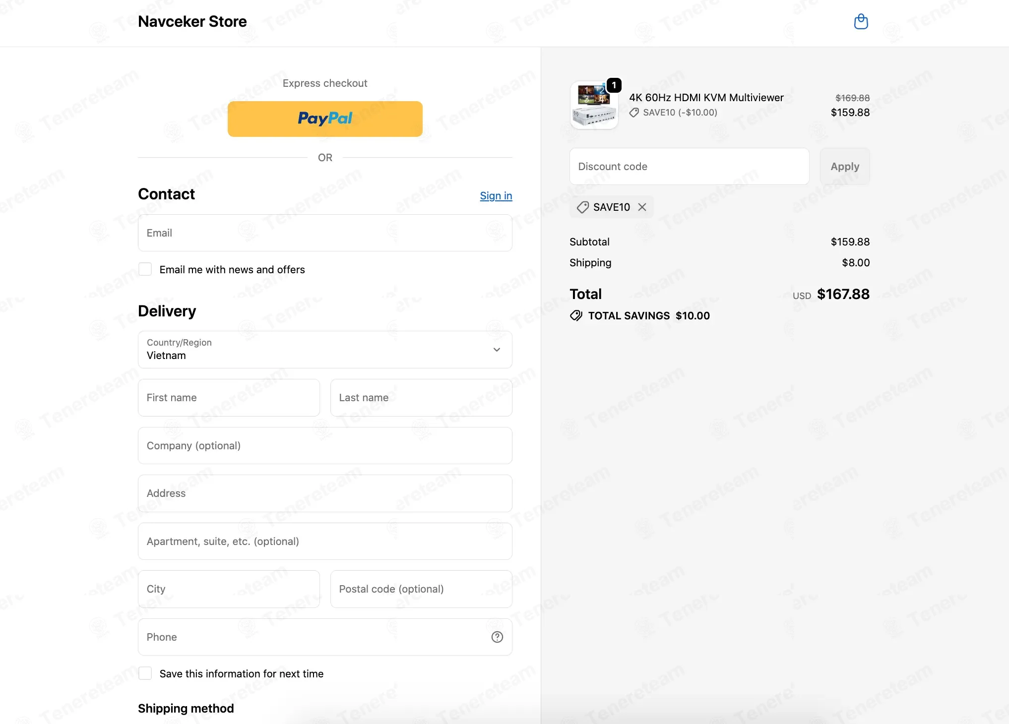 Navceker coupon code: $10 off with SAVE10. Tested and valid as 1 month ago.
