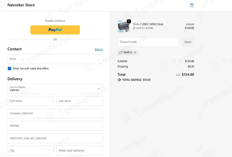 Navceker coupon code: $10 off with SAVE10. Tested and valid as 1 month ago.