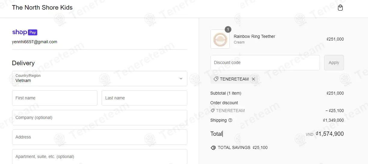 The North Shore Kids coupon code: 10% off with TENERETEAM. Tested and valid as 7 months ago.