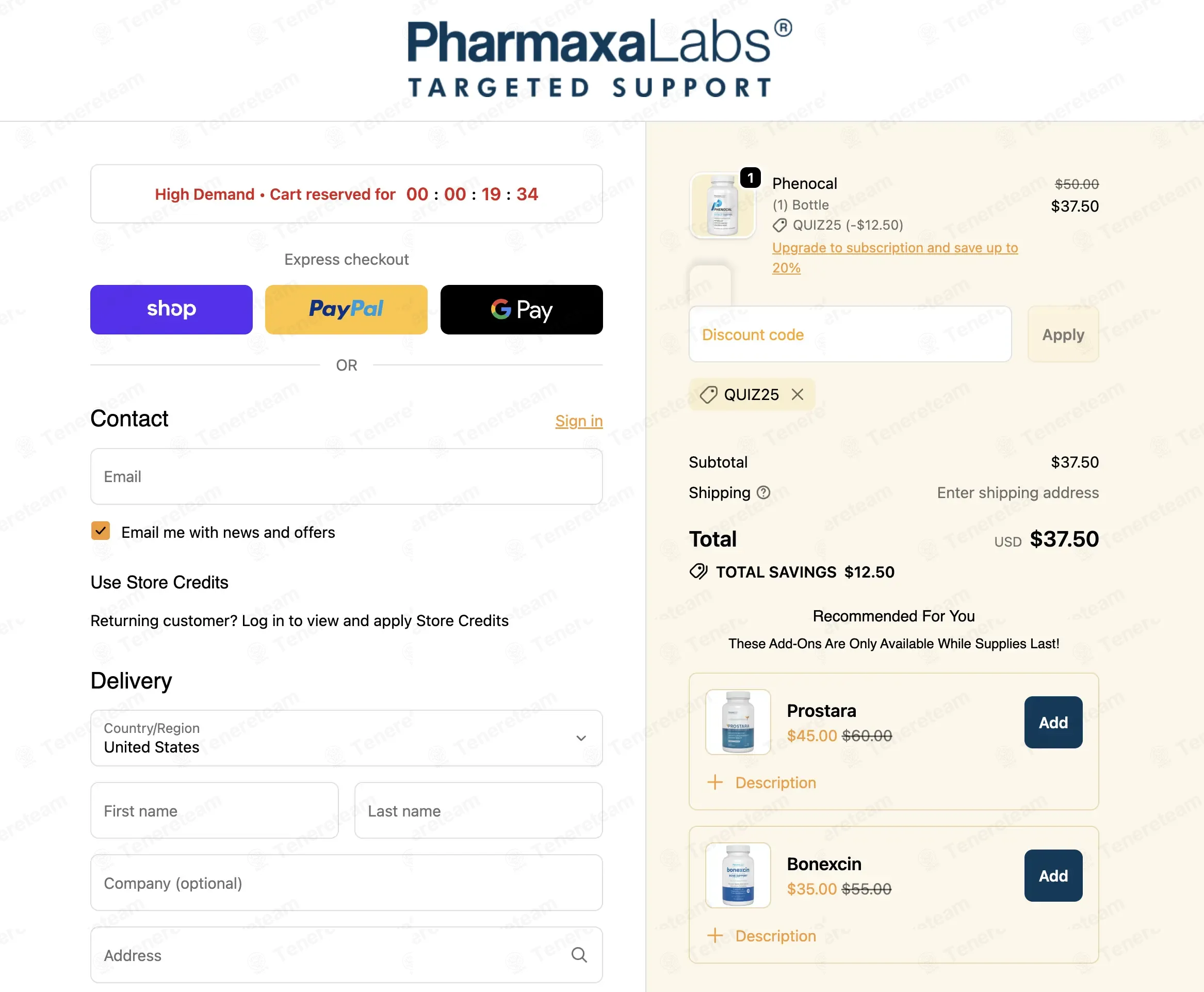 Provasil coupon code: 25% off with QUIZ25. Tested and valid as 3 months ago.