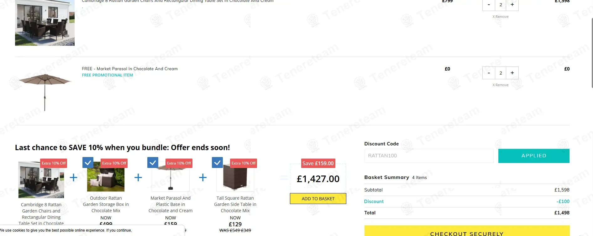 Rattan Direct coupon code: £100 off with RATTAN100. Tested and valid as 11 months ago.