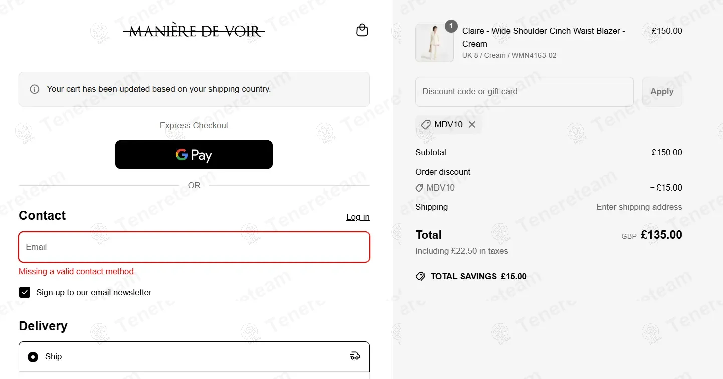 Maniere De Voir apply coupon code