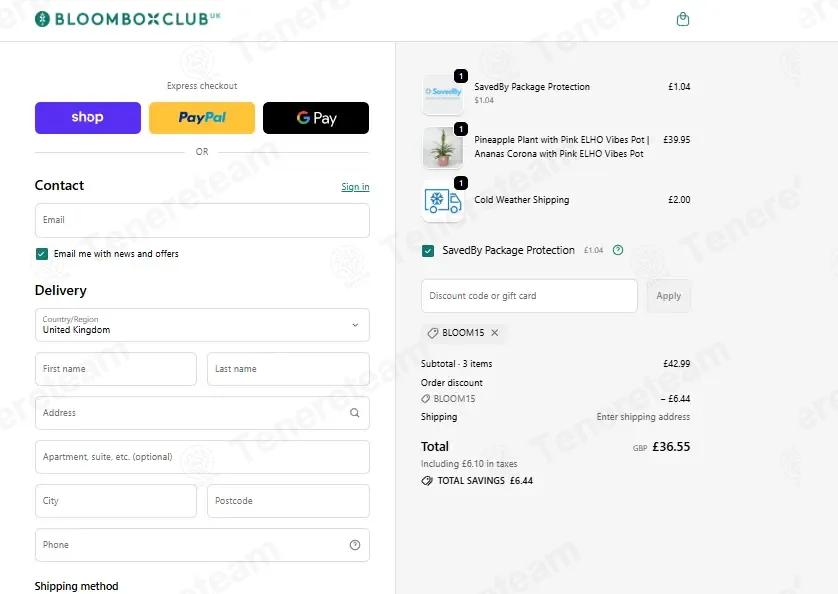 Bloombox Club coupon code: 15% off with BLOOM15. Tested and valid as 2 days ago.