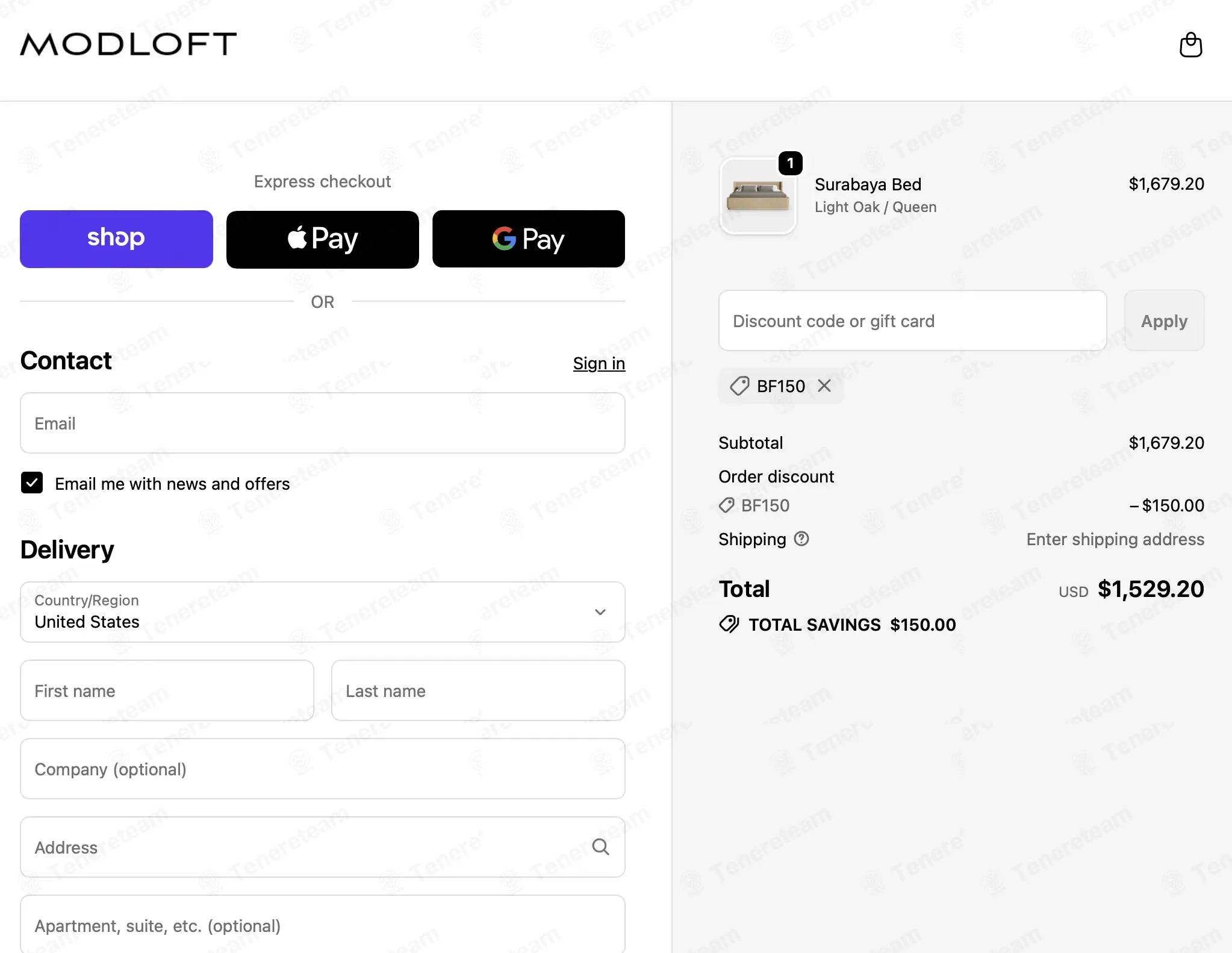 Modloft coupon code: $150 off with BF150. Tested and valid as 5 months ago.