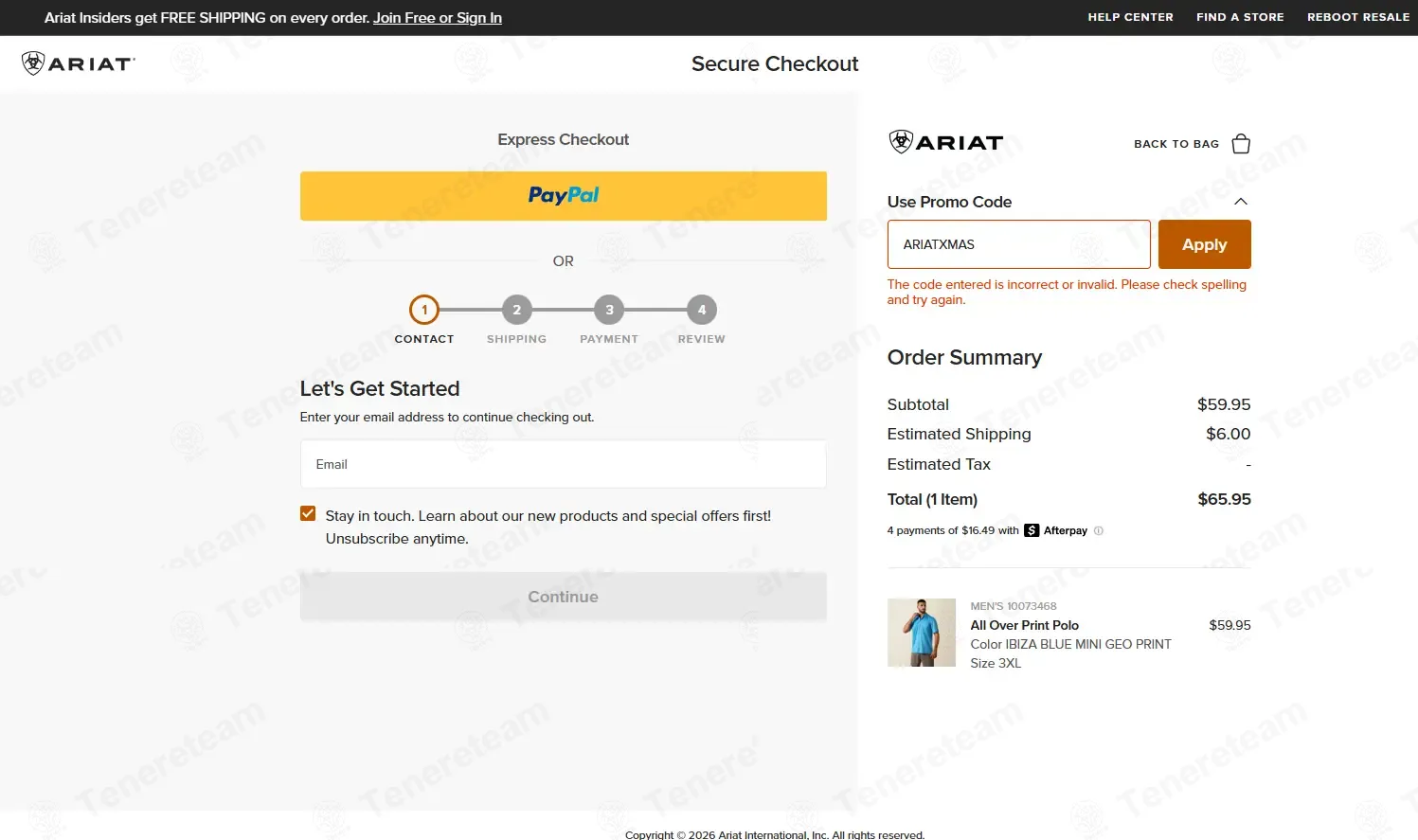 Ariat coupon code: Sale off with ARIATXMAS. Tested and valid as 1 month ago.