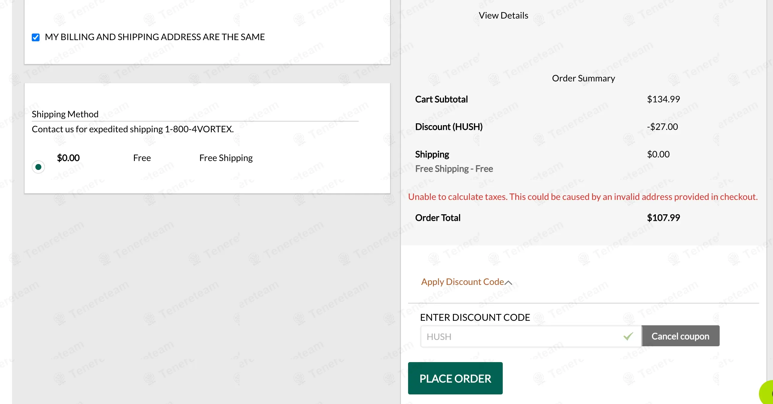 Vortex coupon code: 20% off with HUSH. Tested and valid as 1 year ago.