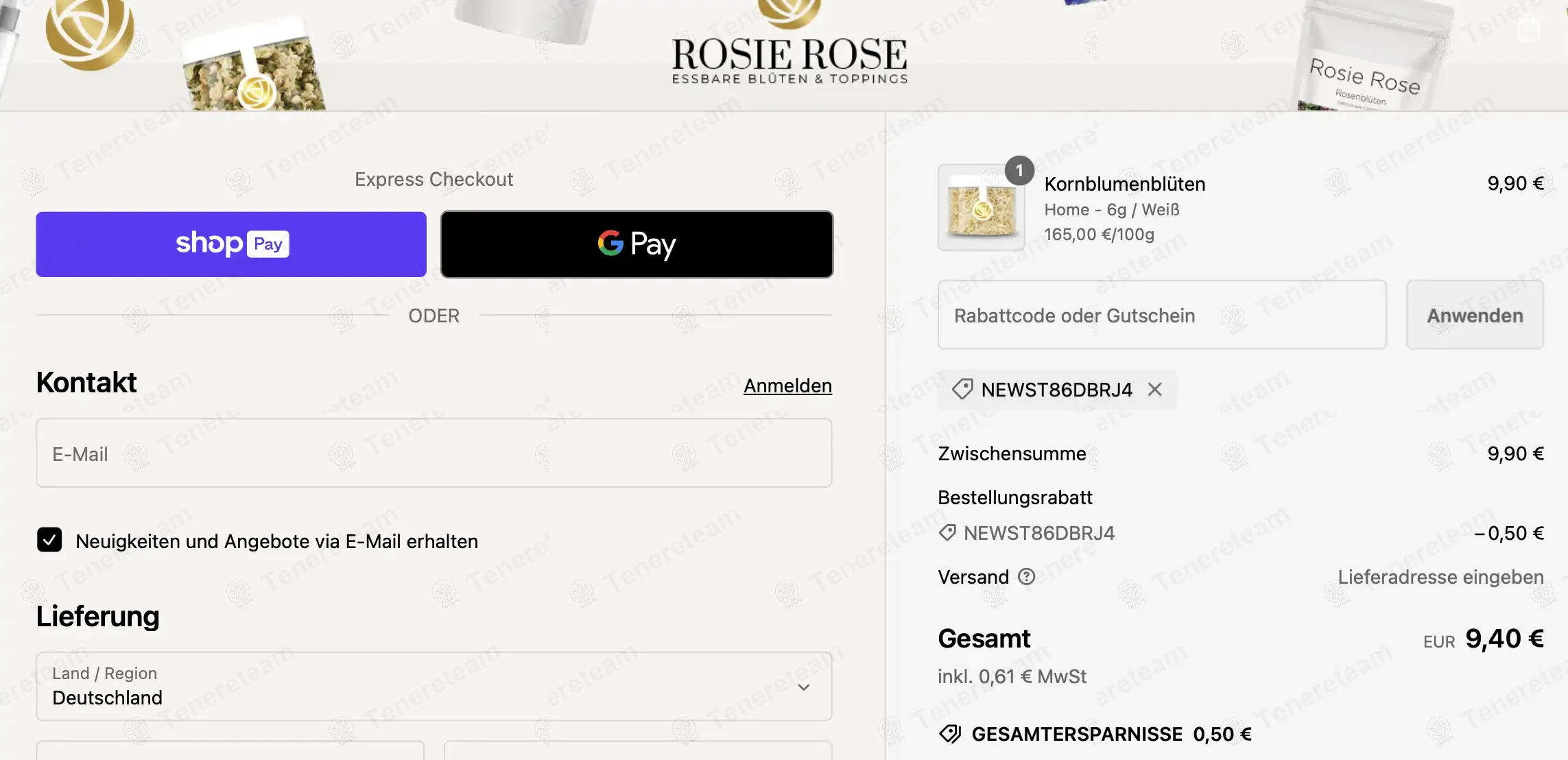 Rosie Rose coupon code: 5% off with newsT86DBRJ4. Tested and valid as 1 year ago.