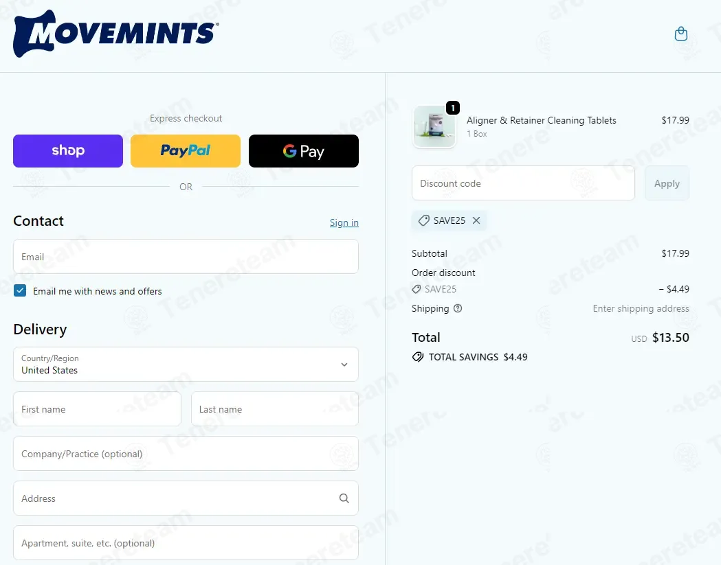 Movemints coupon code: 25% off with SAVE25. Tested and valid as 3 weeks ago.