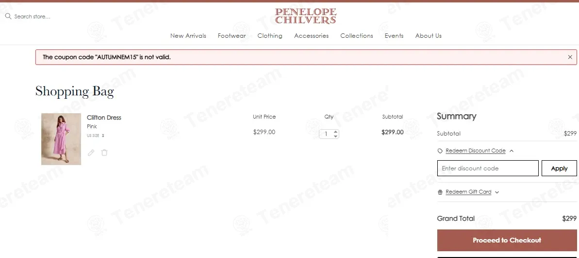 Penelope Chilvers coupon code: 15% off with AUTUMNEM15. Tested and valid as 2 months ago.