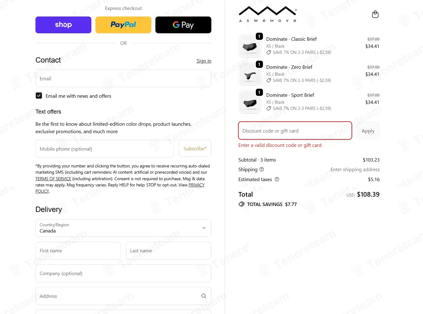 Aswemove coupon code: 30% off with VIPACCESS30. Tested and valid as 4 months ago.