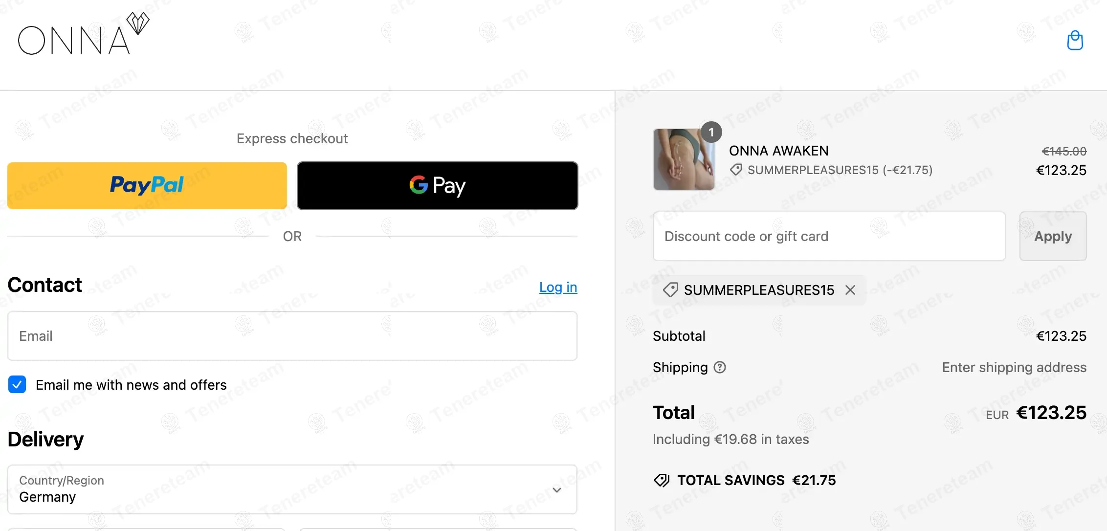 Onna Lifestyle apply coupon code