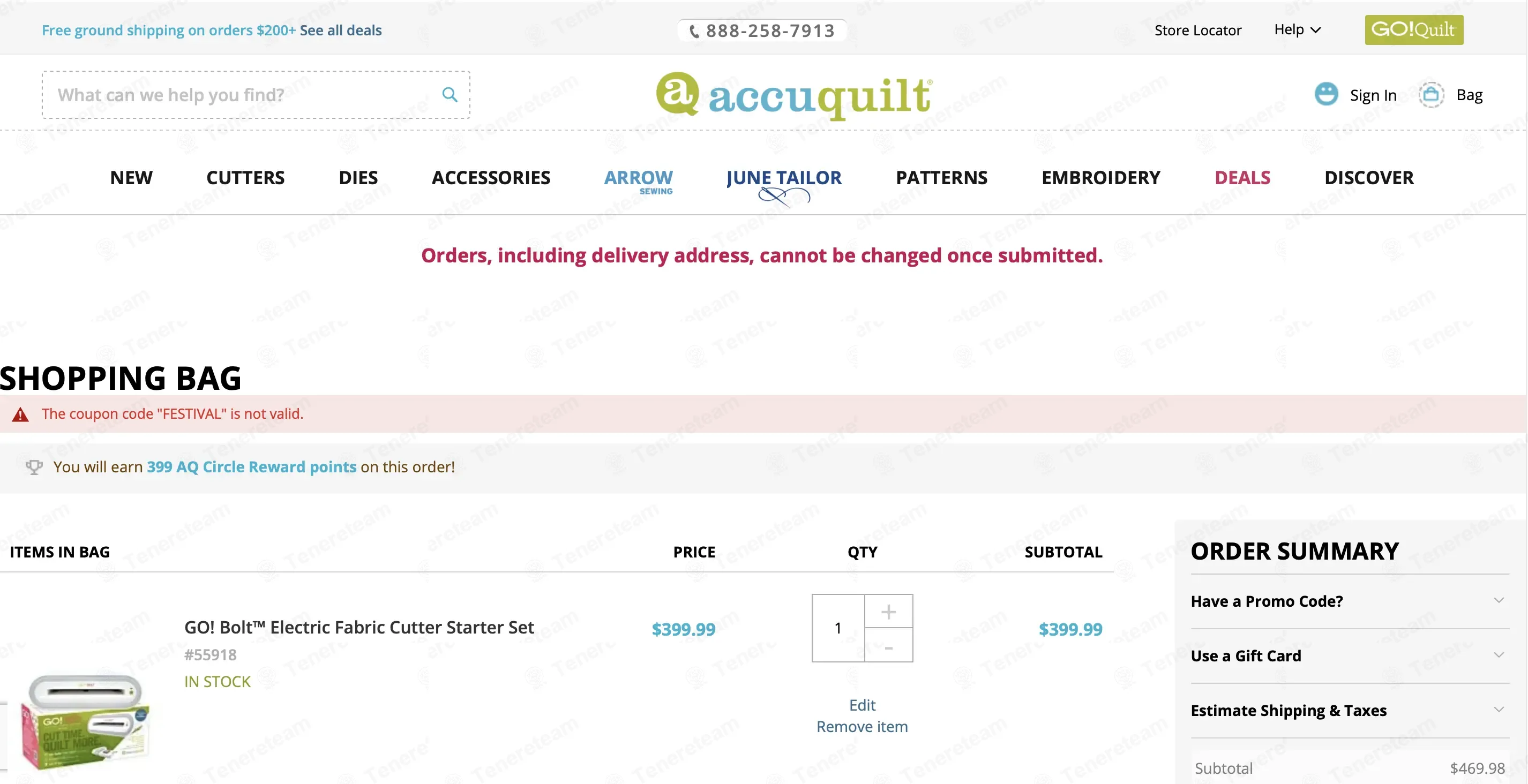 AccuQuilt coupon code: Sale off with FESTIVAL. Tested and valid as 2 days ago.