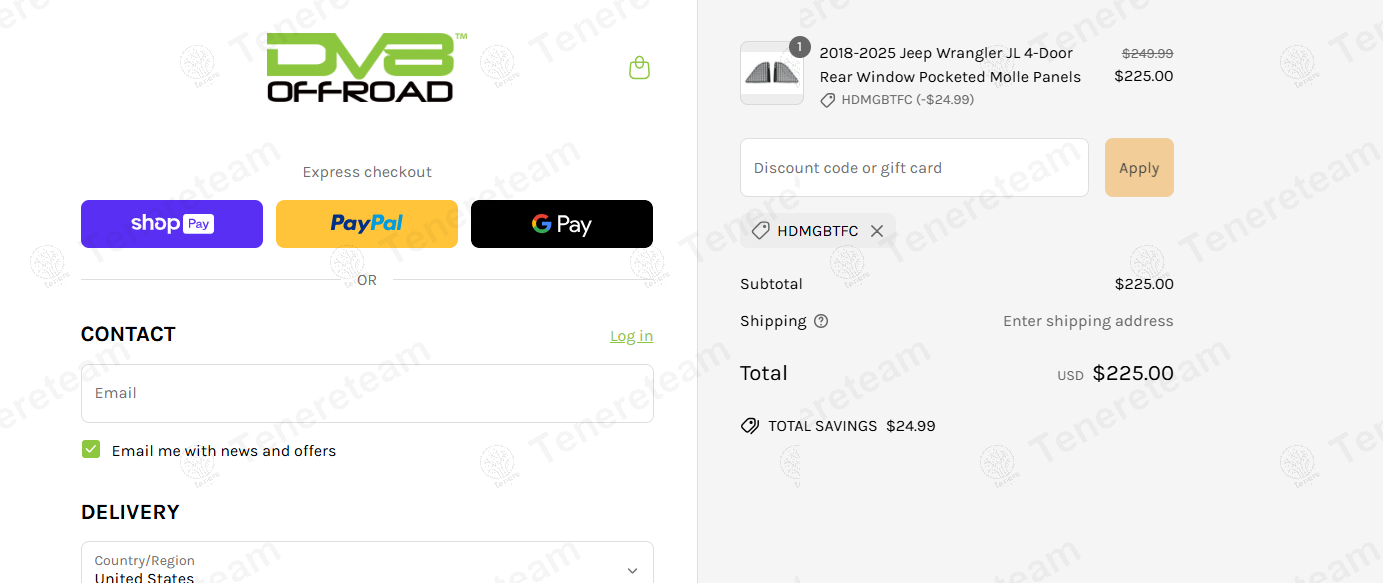 DV8 Offroad coupon code: 10% off with HDMGBTFC. Tested and valid as 1 year ago.