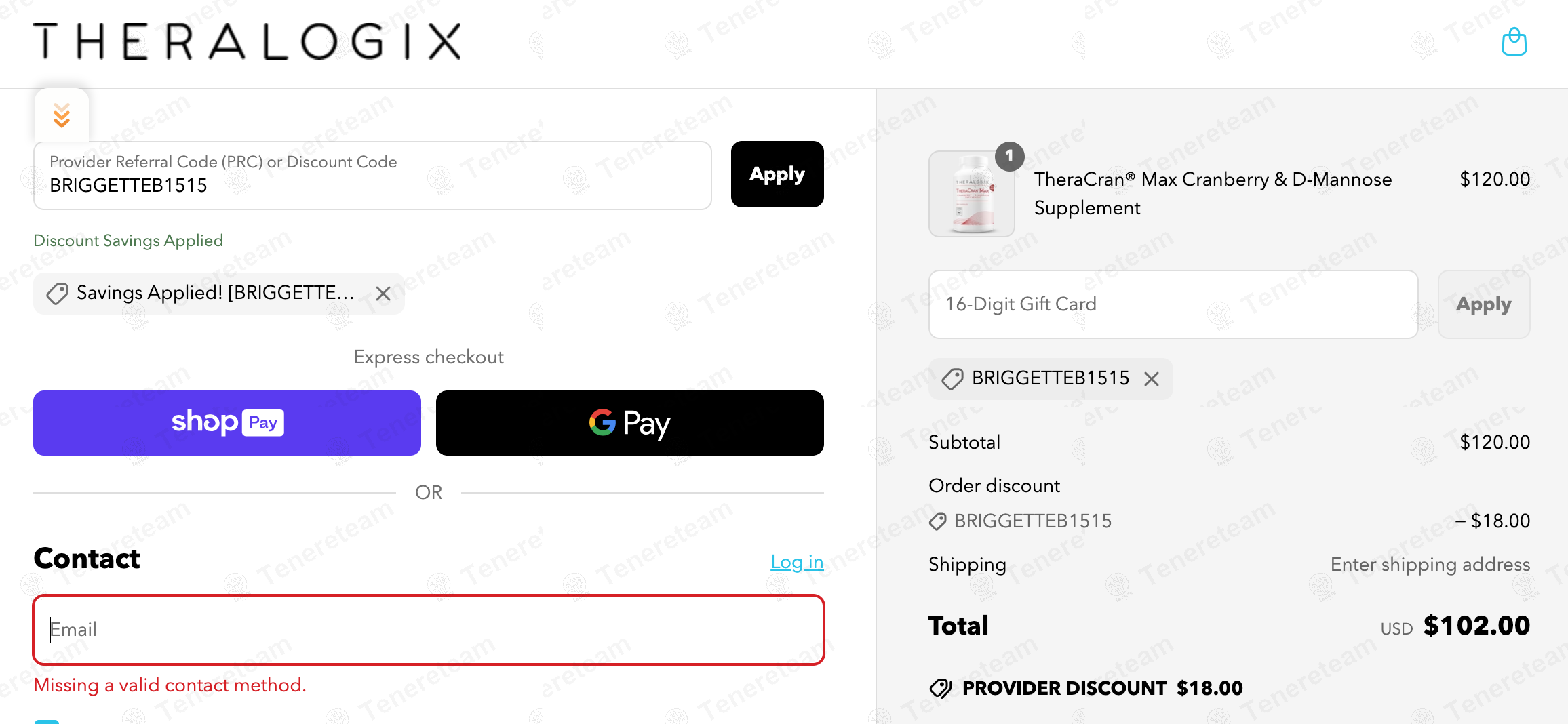 Theralogix coupon code: 15% off with BRIGGETTEB1515. Tested and valid as 1 year ago.