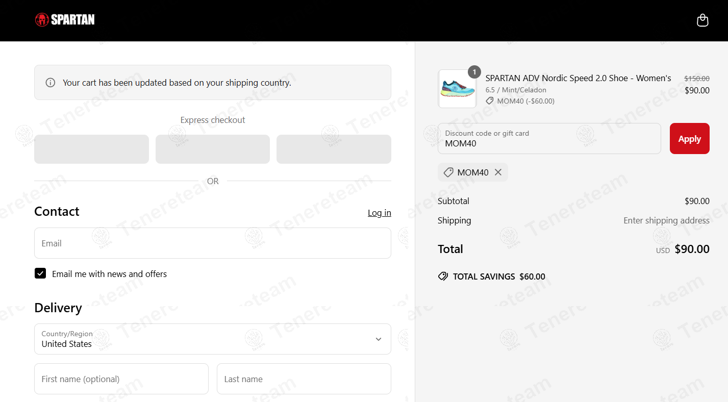 Spartan FR coupon code: 40% off with MOM40. Tested and valid as 1 year ago.