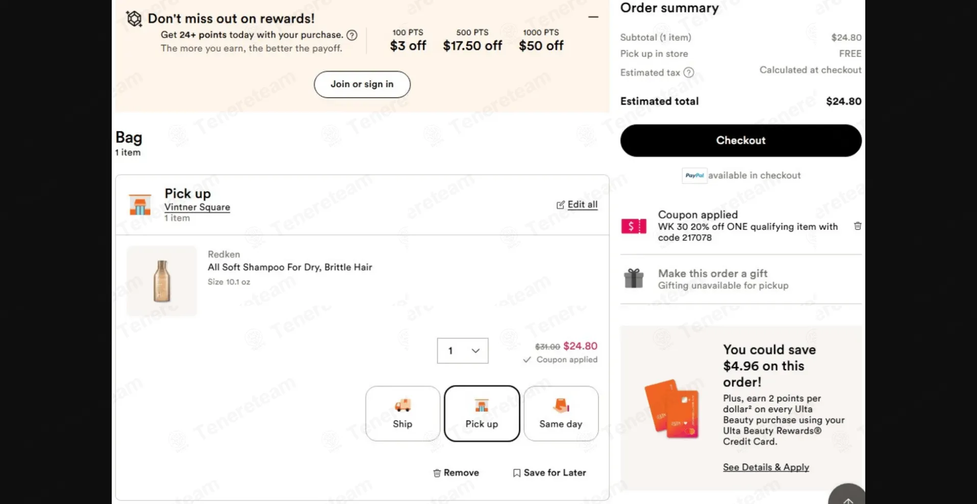 Ulta coupon code: Sale off with 217078. Tested and valid as 46 seconds ago.