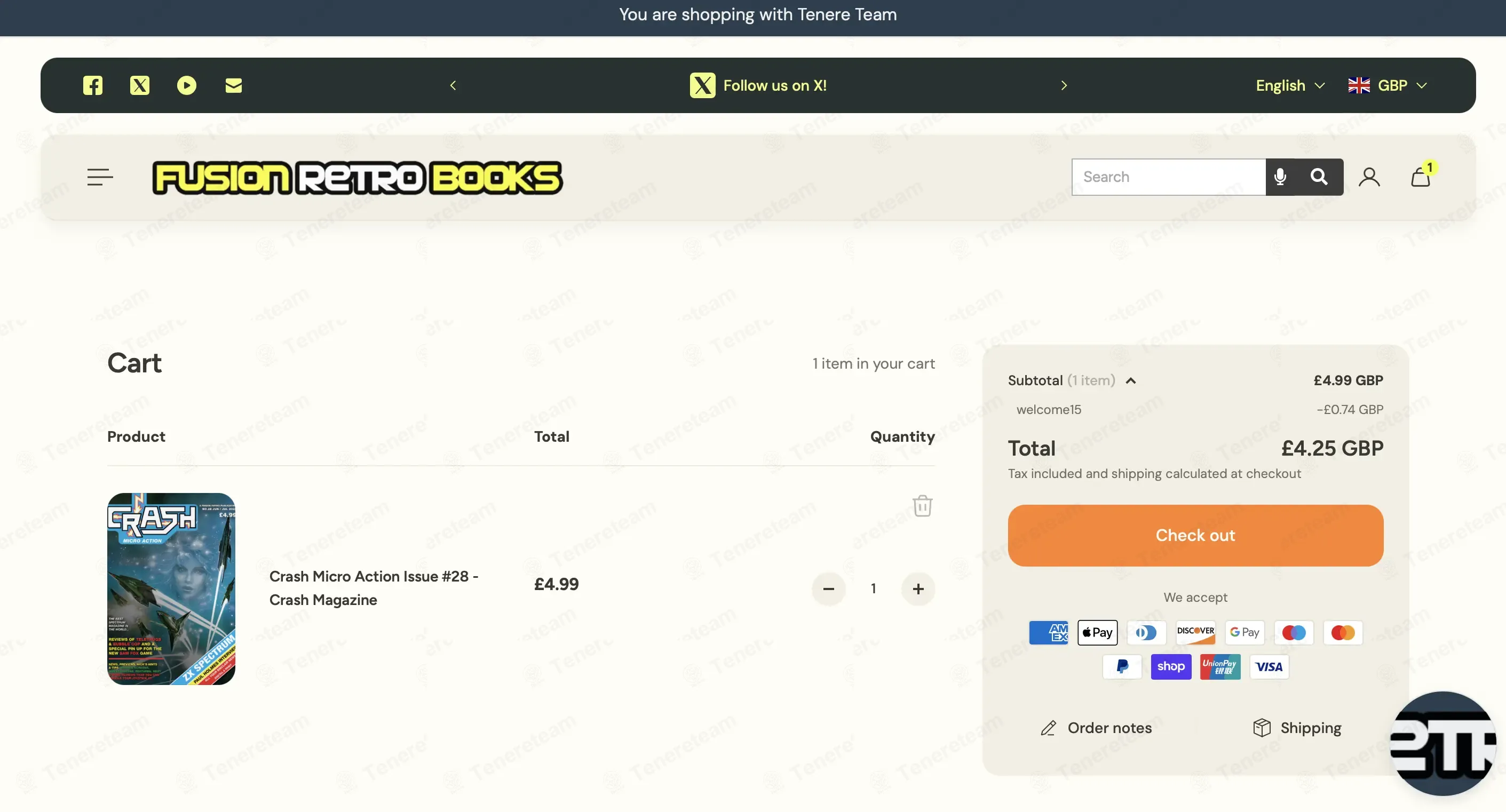 Fusion Retro Books coupon code: 15% off with WELCOME15. Tested and valid as 2 weeks ago.