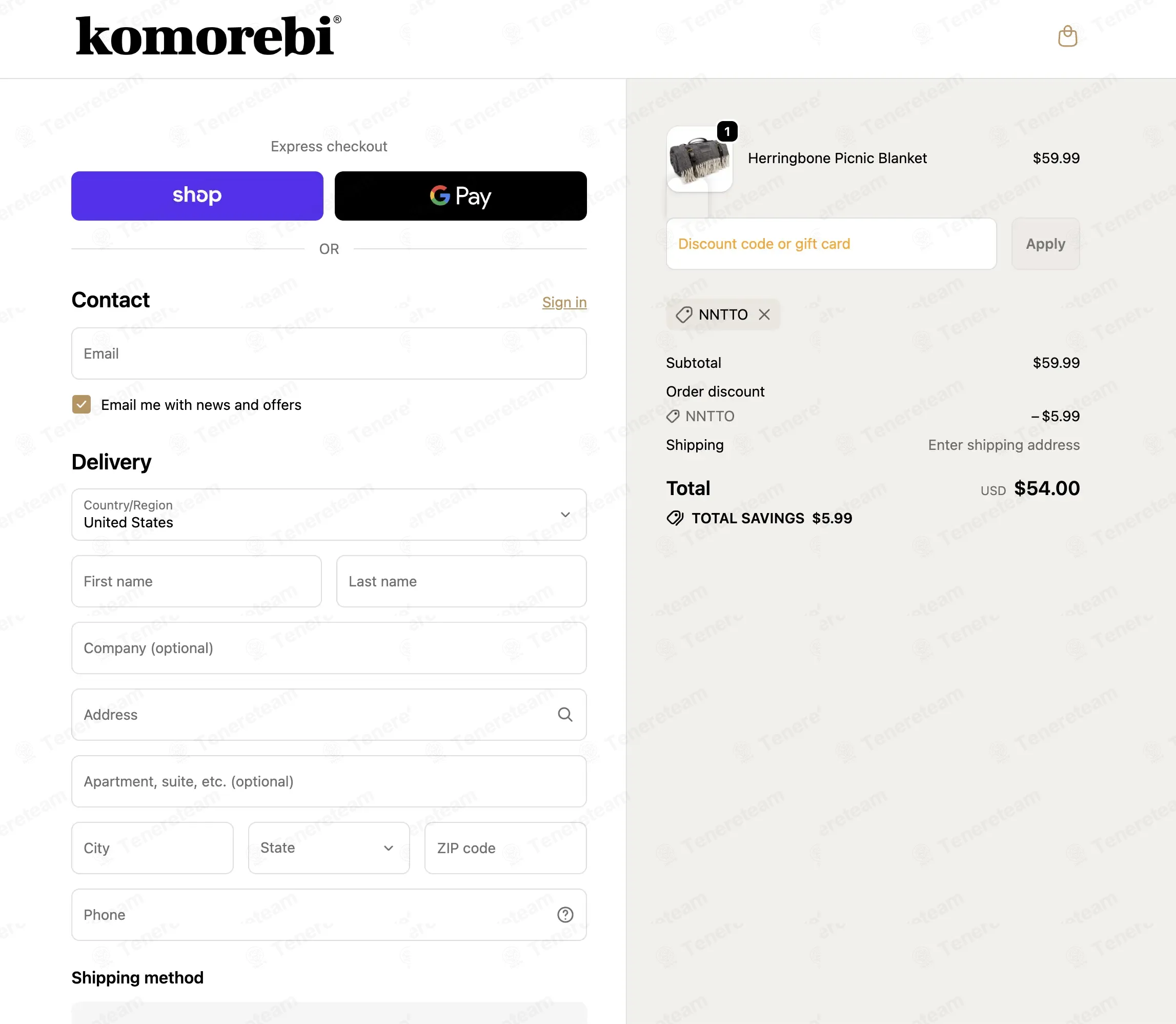 The Komorebi Collection apply coupon code