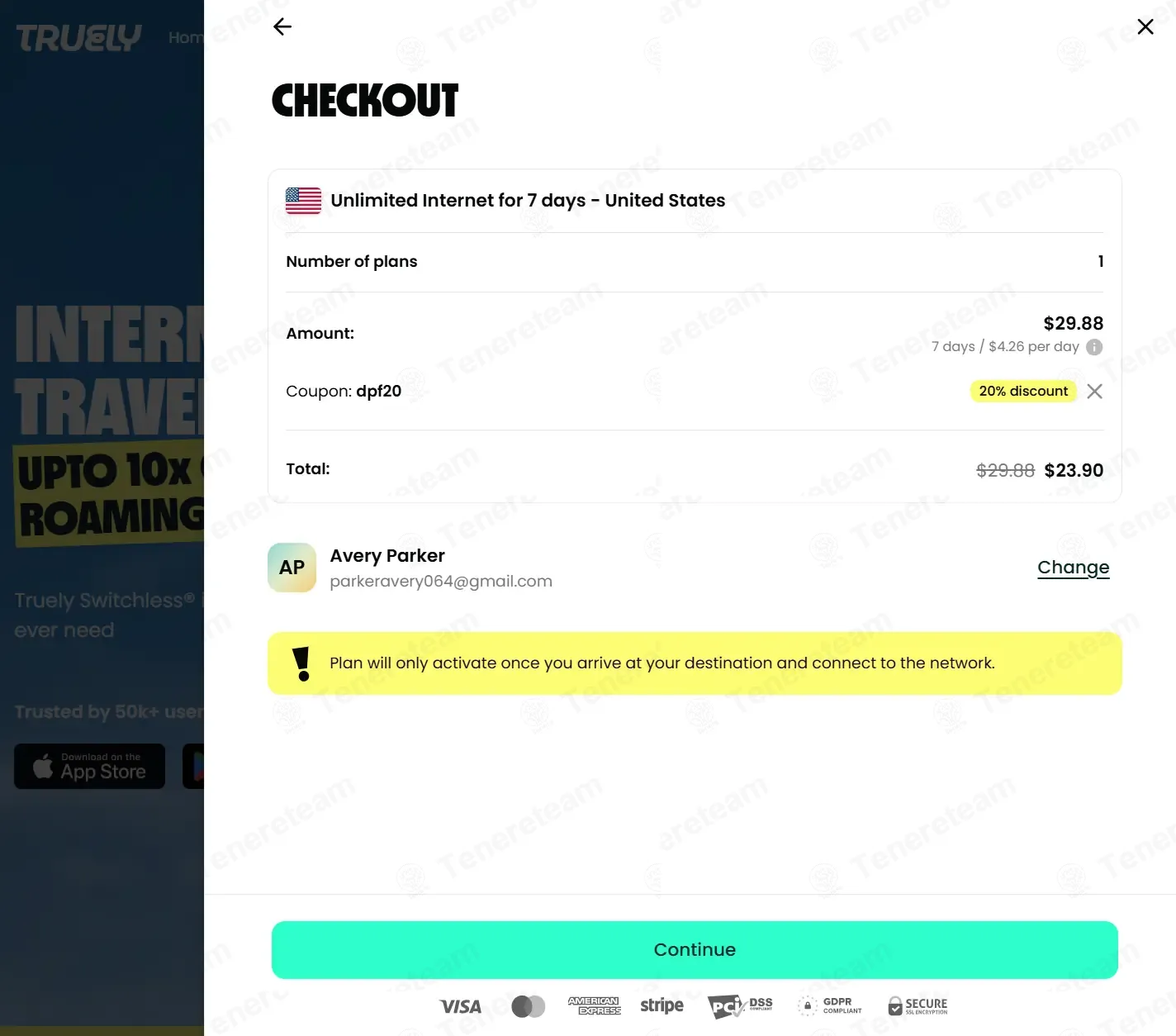 Truely eSIMs coupon code: 20% off with DPF20. Tested and valid as 1 week ago.
