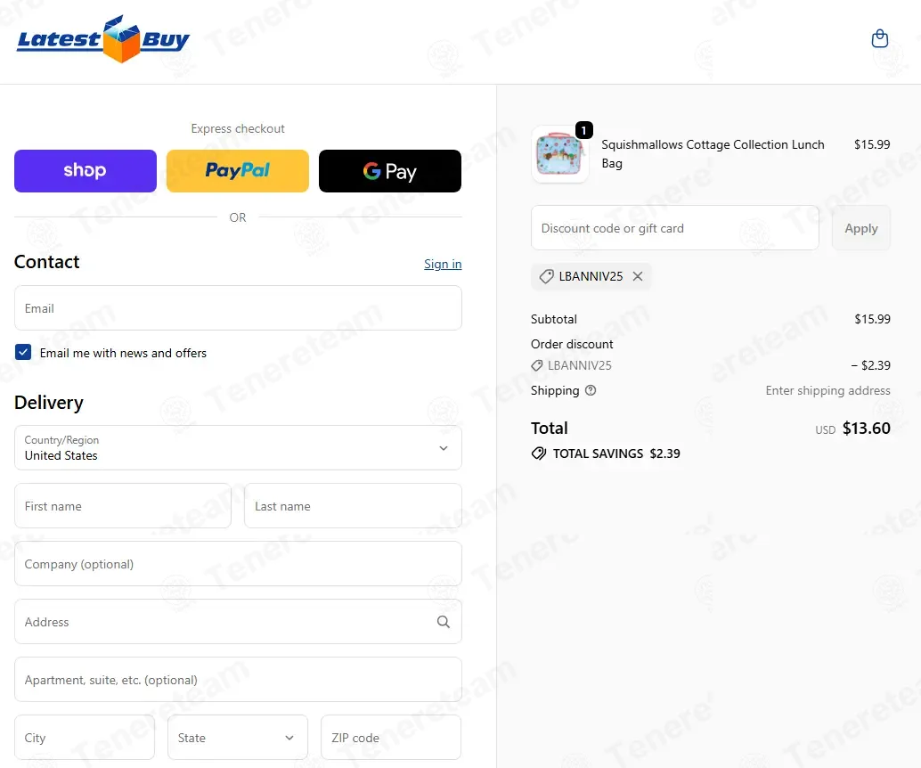 LatestBuy coupon code: 25% off with LBANNIV25. Tested and valid as 1 month ago.