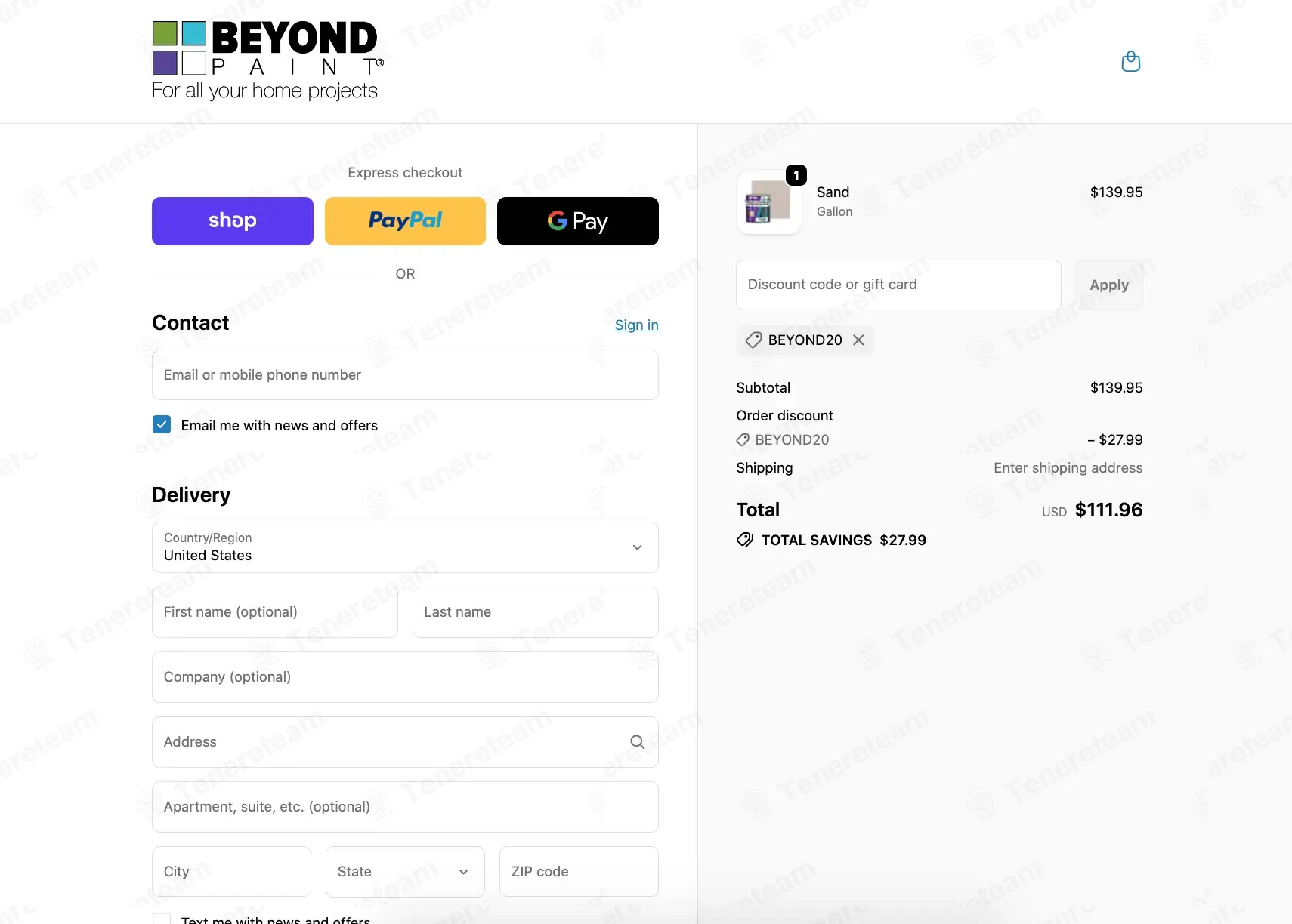 Beyond Paint coupon code: 20% off with BEYOND20. Tested and valid as 7 months ago.
