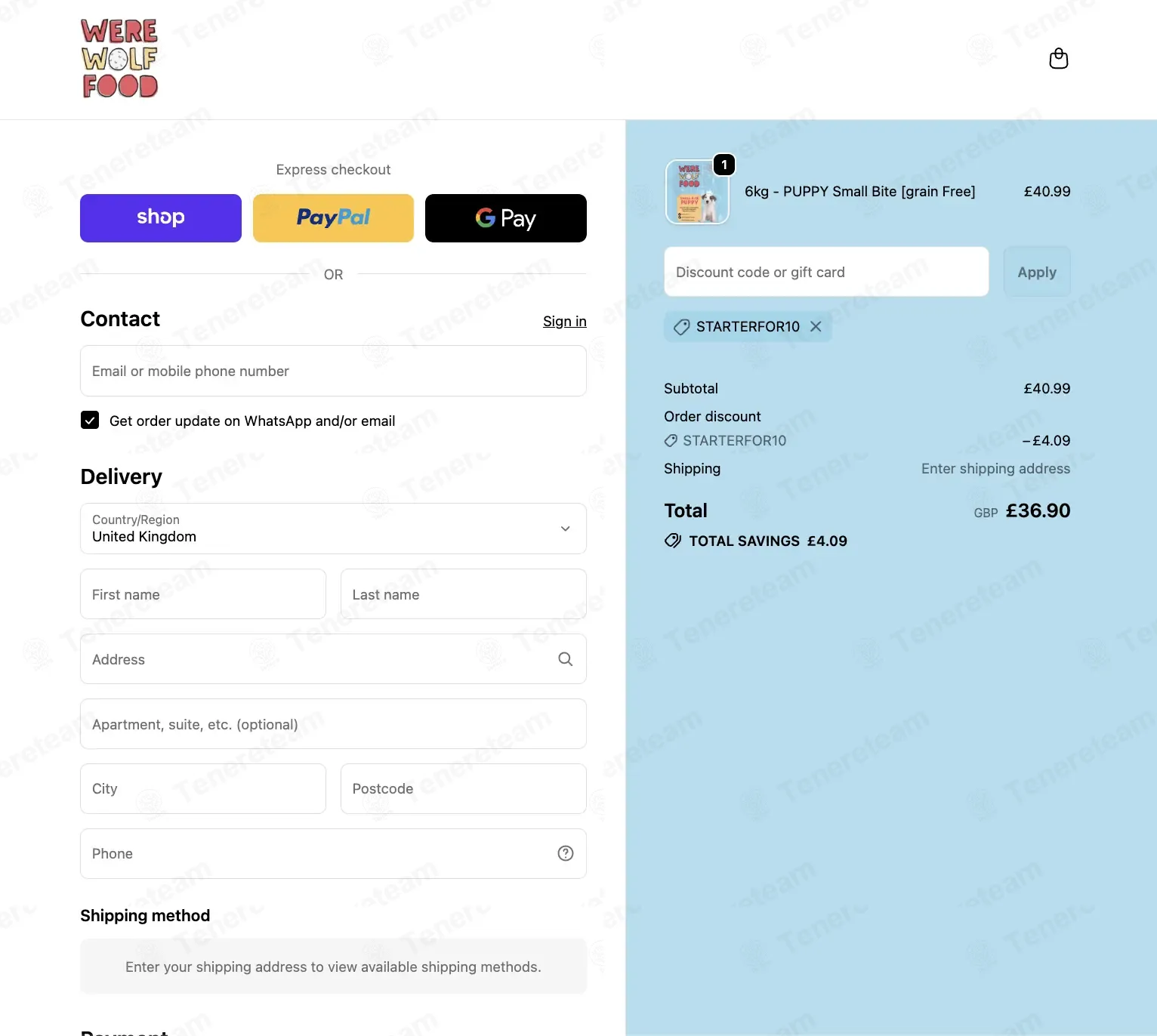 Were Wolf Food coupon code: 10% off with STARTERFOR10. Tested and valid as 1 month ago.