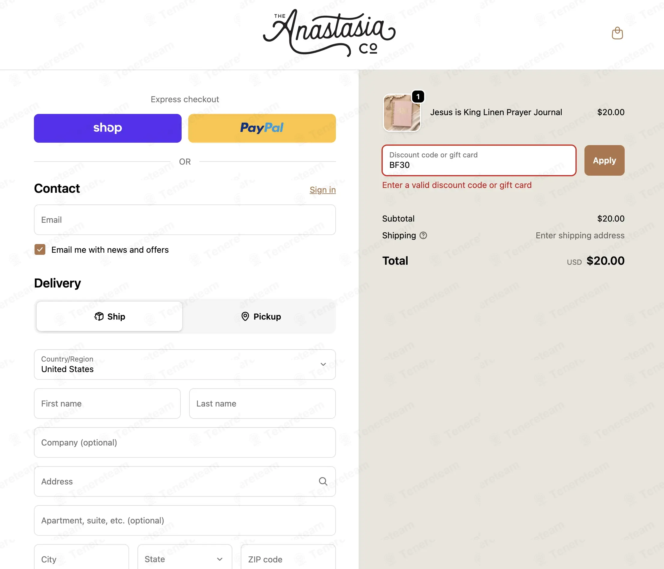 The Anastasia Co coupon code: 30% off with BF30. Tested and valid as 1 month ago.