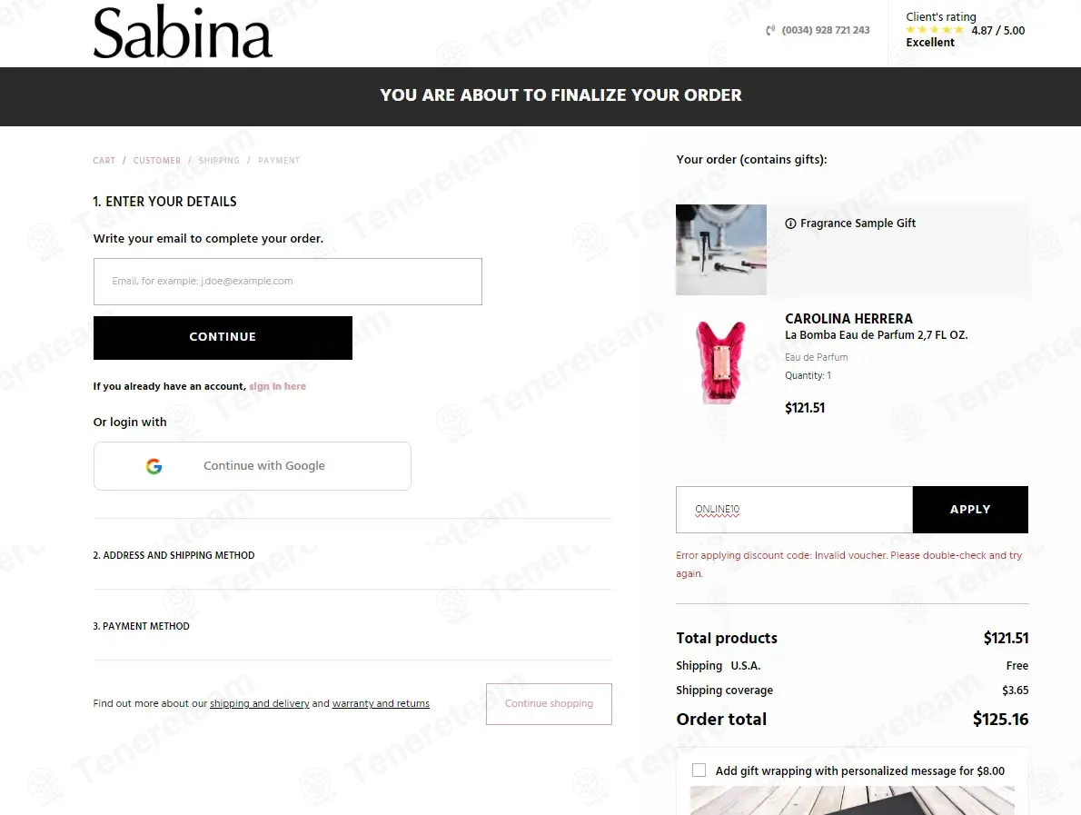 Sabina Store coupon code: $10 off with ONLINE10. Tested and valid as 1 month ago.