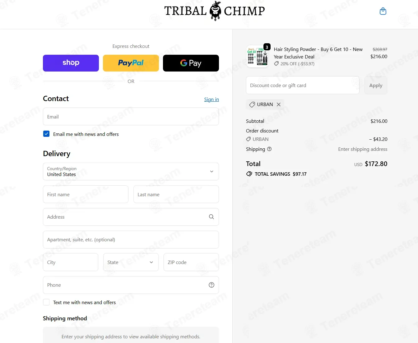 Tribal Chimp coupon code: 20% off with URBANOAK. Tested and valid as 6 days ago.