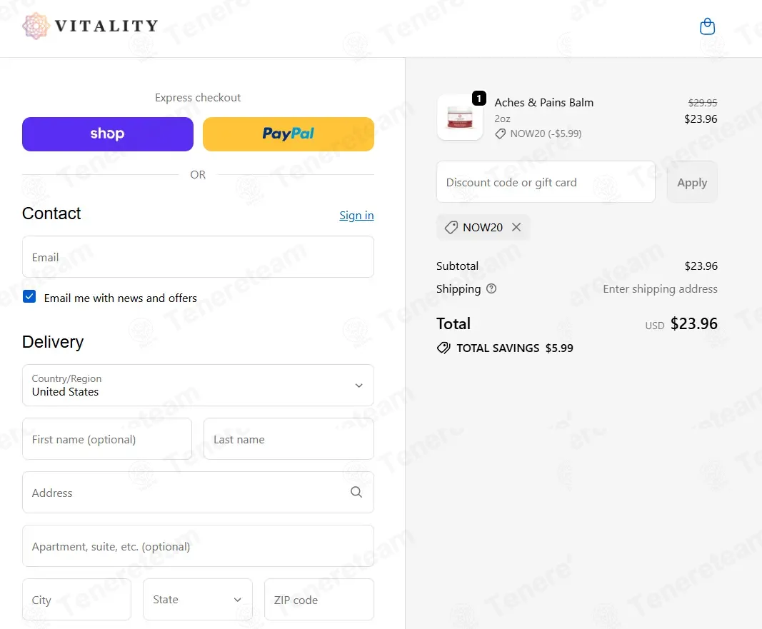 Vitality Extracts coupon code: 20% off with NOW20. Tested and valid as 3 months ago.