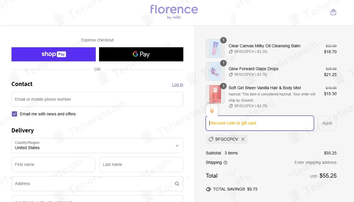 Florence By Mills Beauty coupon code: 15% off with SFGCCPCV. Tested and valid as 1 year ago.