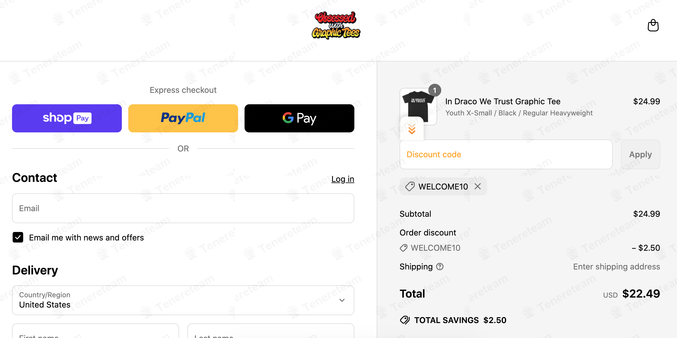 Obsessed With Graphic Tees coupon code: 10% off with WELCOME10. Tested and valid as 11 months ago.