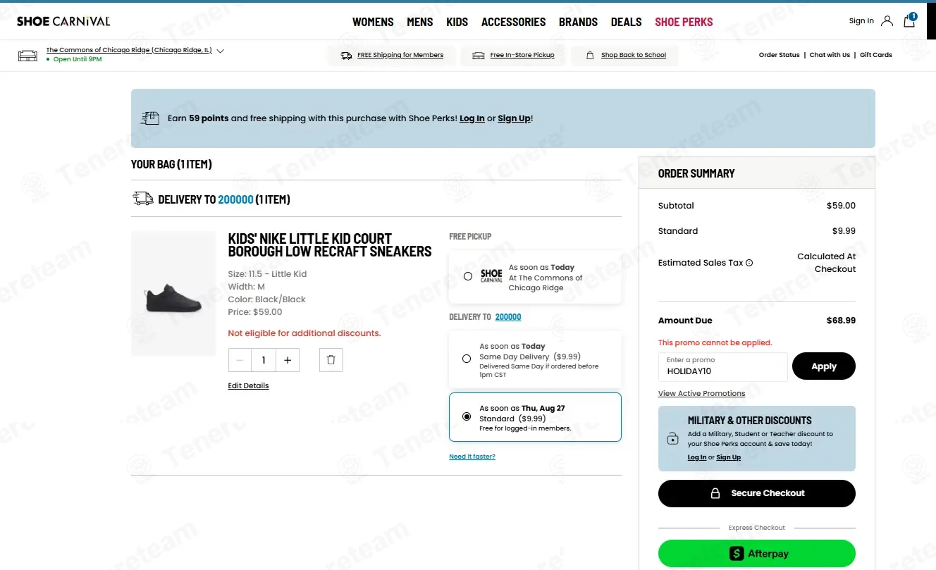 Shoe Carnival coupon code: 10% off with HOLIDAY10. Tested and valid as 1 week ago.