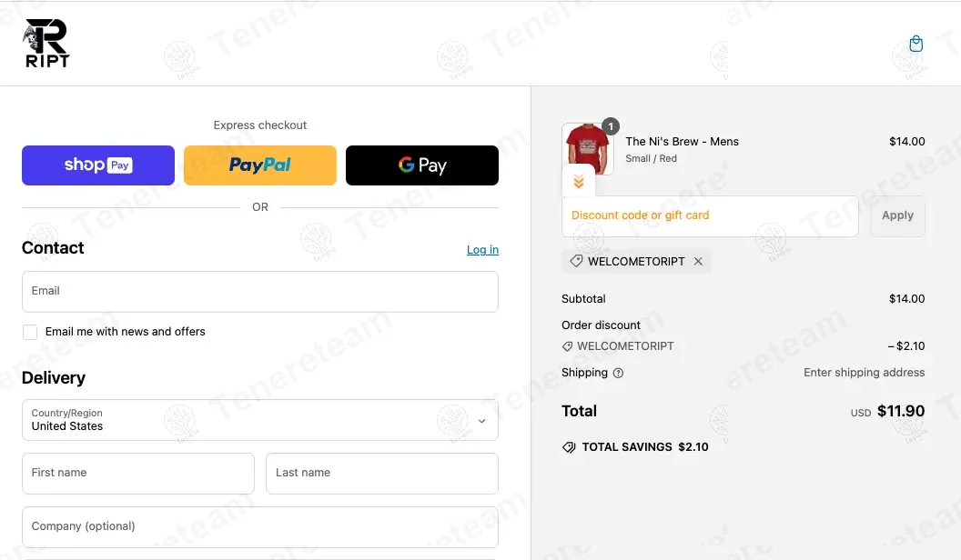 RIPT Apparel coupon code: 20% off with WELCOMETORIPT. Tested and valid as 1 year ago.