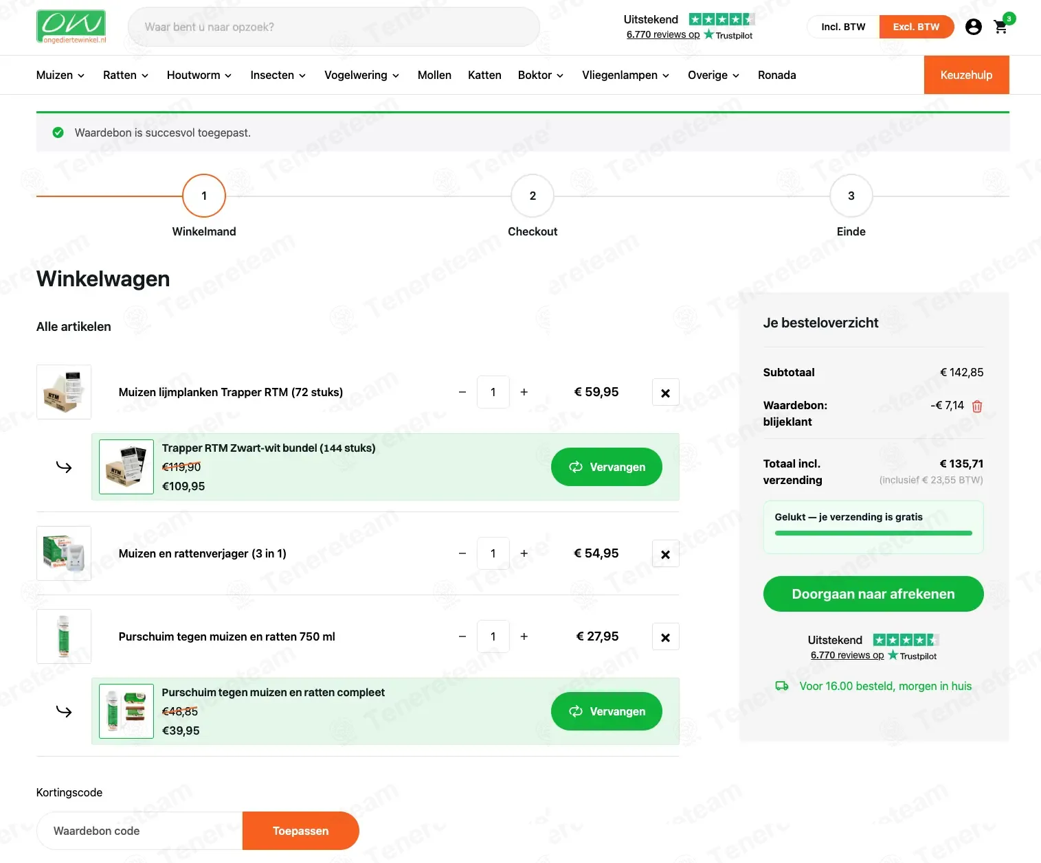 Ongedierte Winkel NL coupon code verified as working at checkout