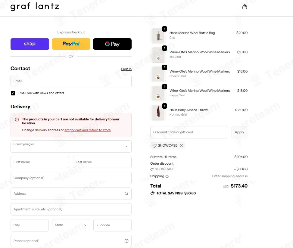 Graf & Lantz coupon code: 15% off with SHOWCASE. Tested and valid as 2 days ago.