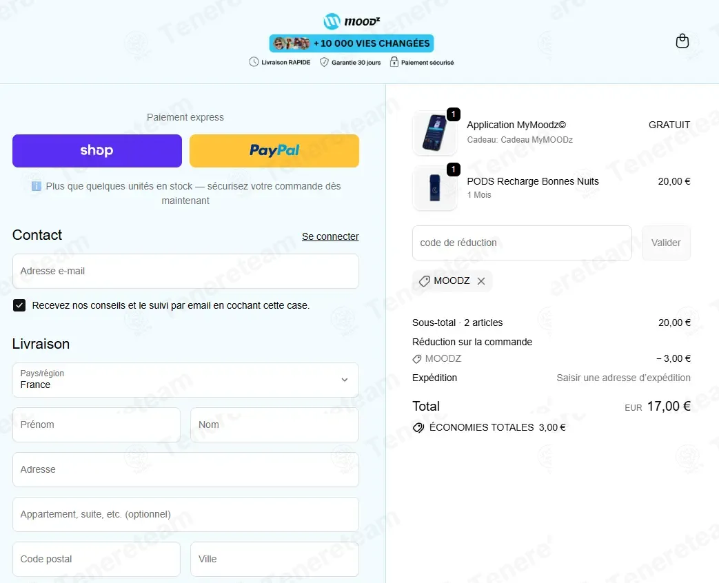 My Moodz coupon code: 15% off with MOODZ. Tested and valid as 2 months ago.