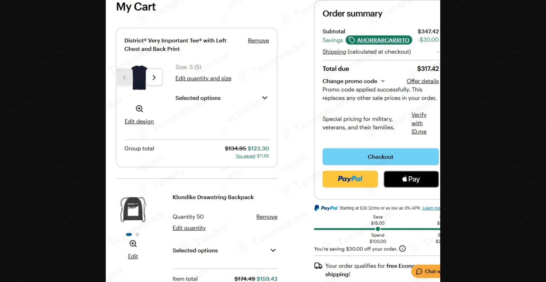 Vistaprint coupon code: Sale off with AHORRARCARRITO. Tested and valid as 1 week ago.
