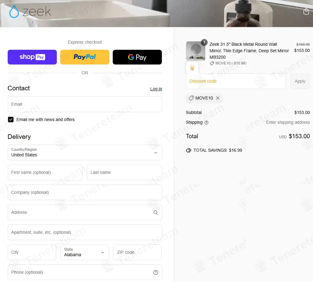 Zeek Living apply coupon code