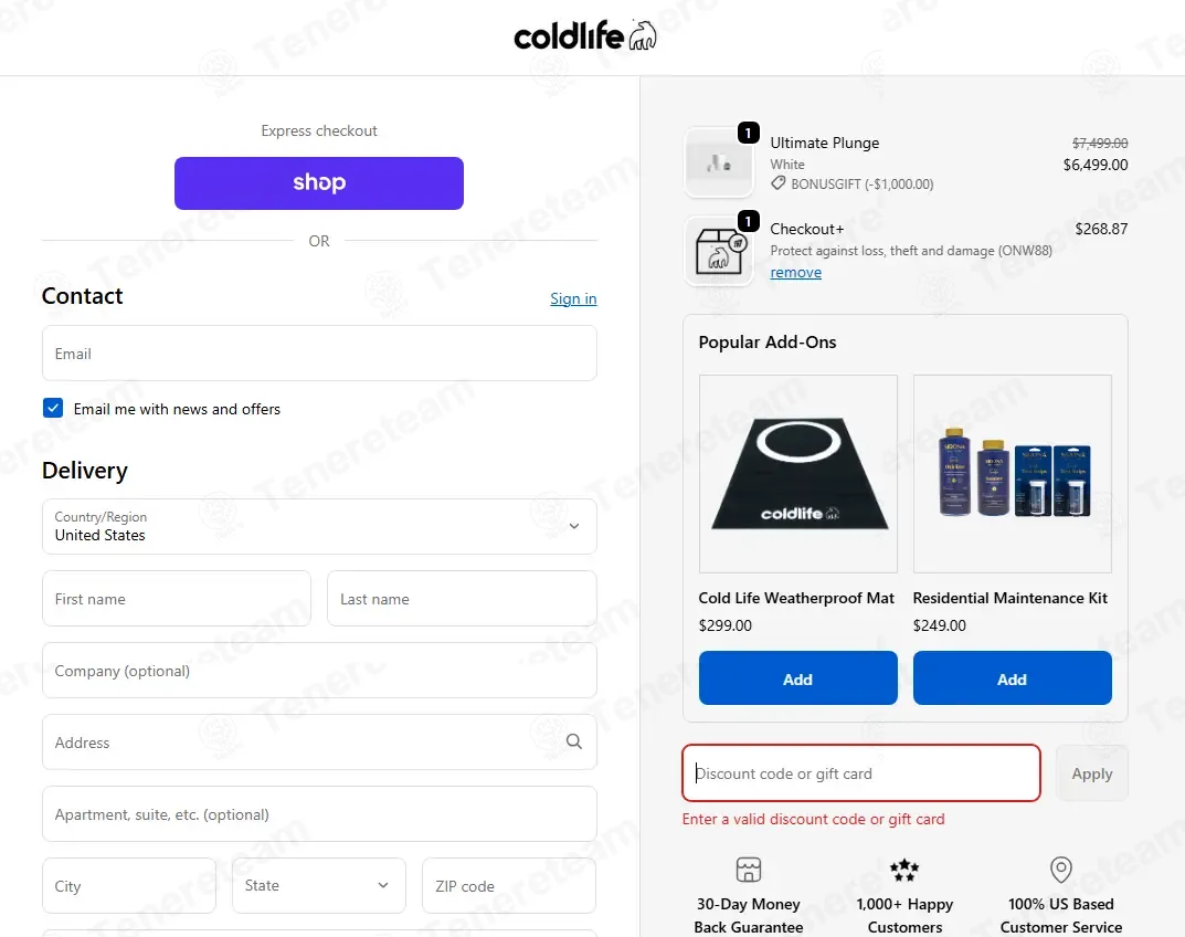The Cold Life coupon code: $750 off with CHILLDAD. Tested and valid as 2 months ago.