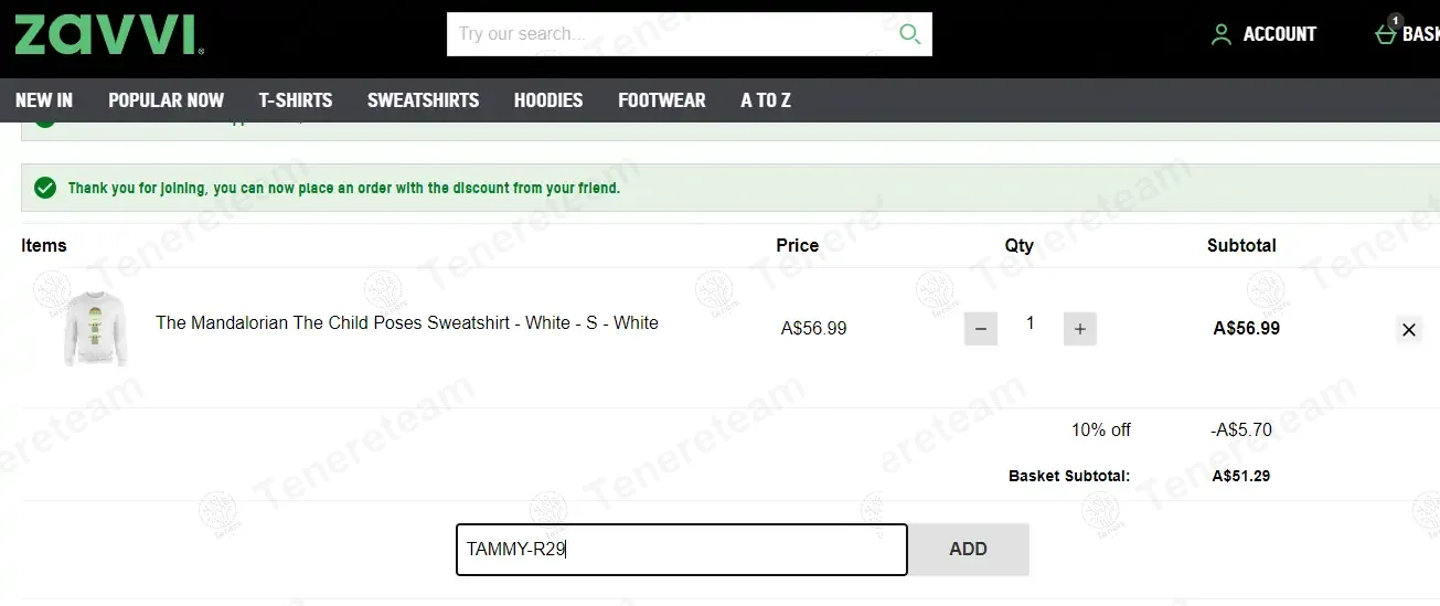 Zavvi AU coupon code: 10% off with TAMMY-R29. Tested and valid as 1 year ago.