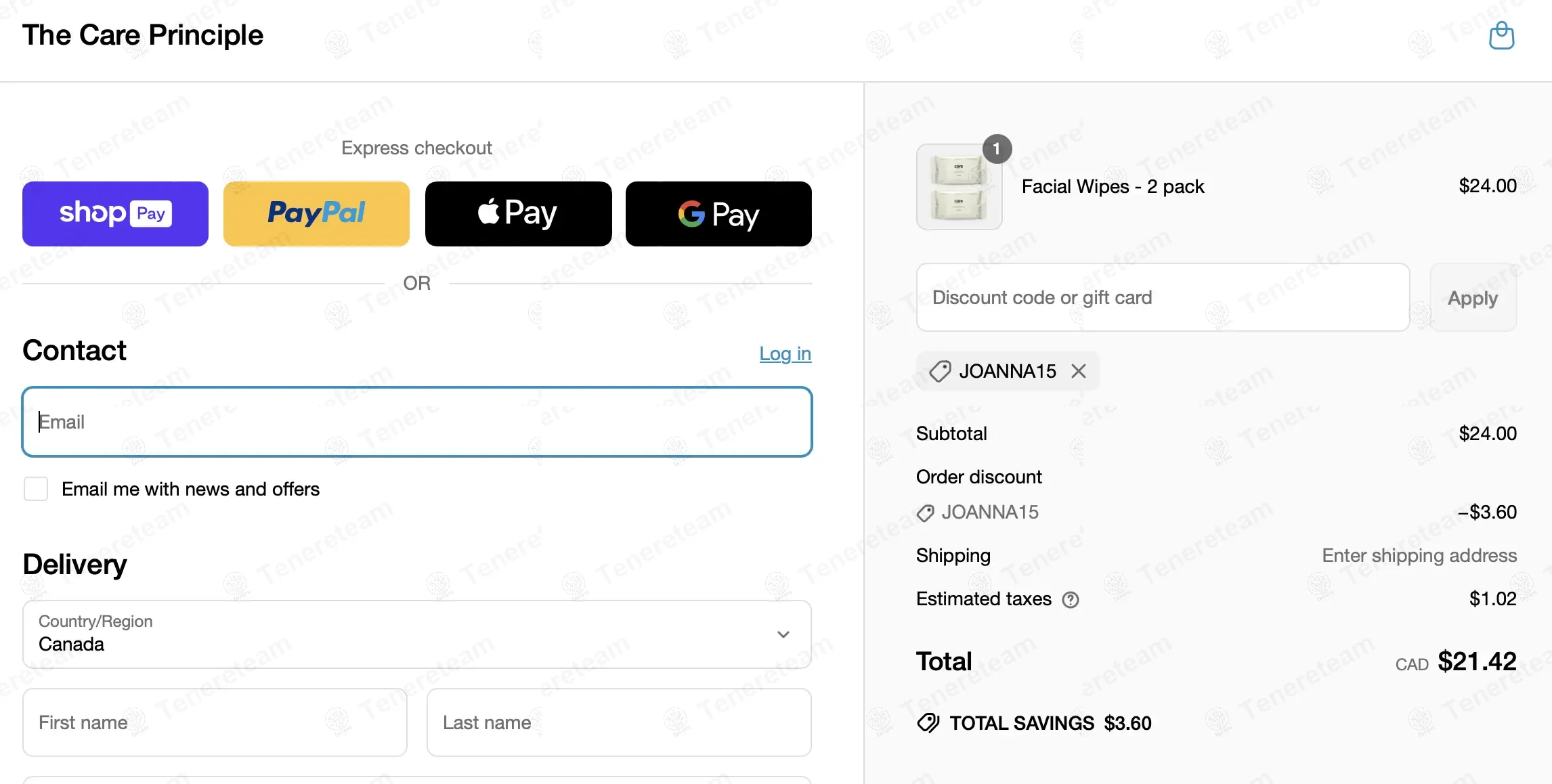 The Care Principle coupon code: 15% off with JOANNA15. Tested and valid as 1 year ago.
