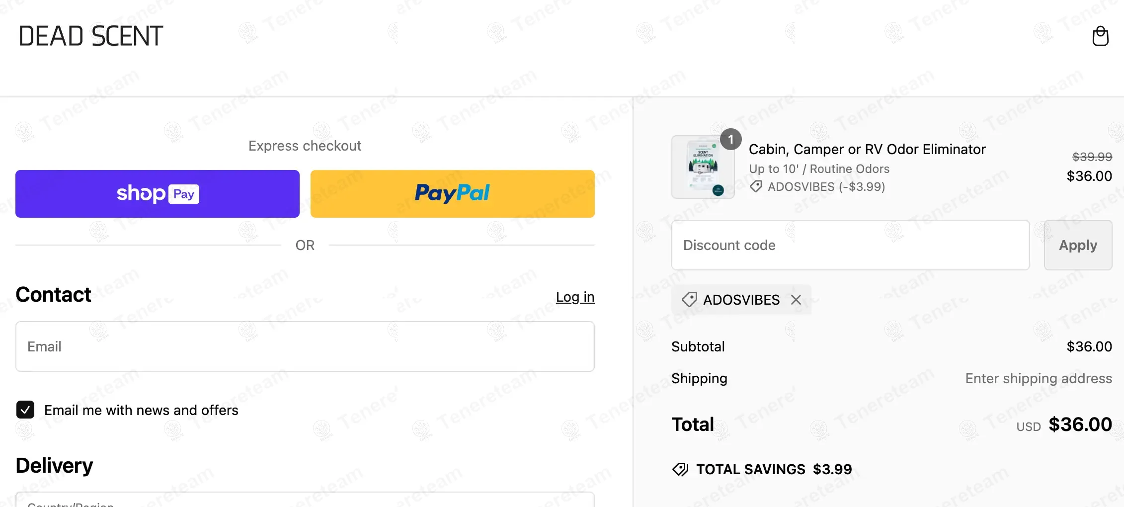 Dead Scent coupon code: 10% off with ADOSVIBES. Tested and valid as 1 year ago.