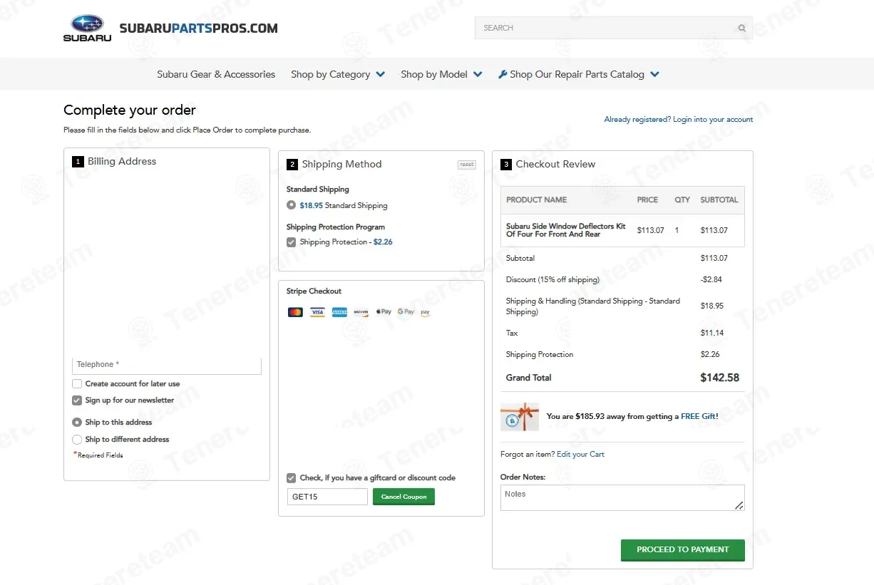 Subaru Parts Pros coupon code: 15% off with GET15. Tested and valid as 8 months ago.